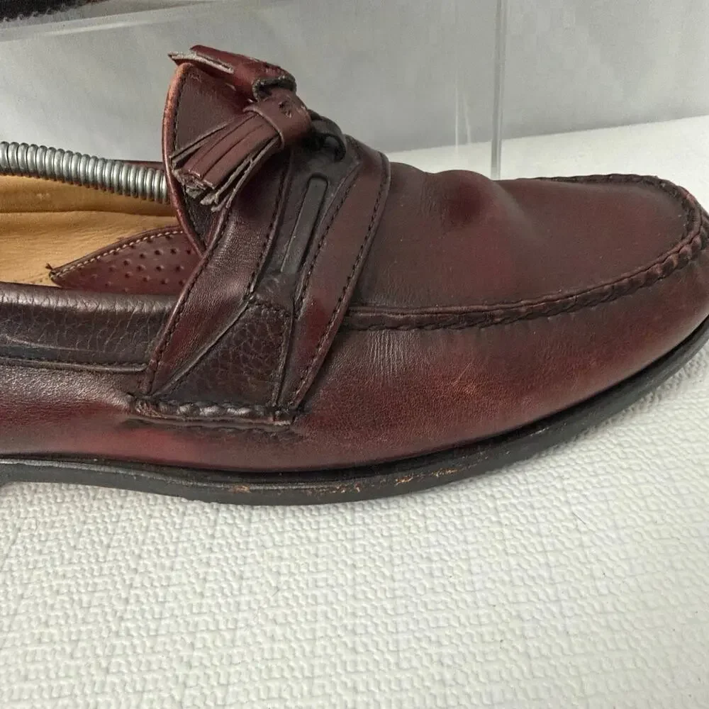 FootJoy Loafers Mens Size 11.5 D Brown Leather Vintage Tassel Dress Made In USA